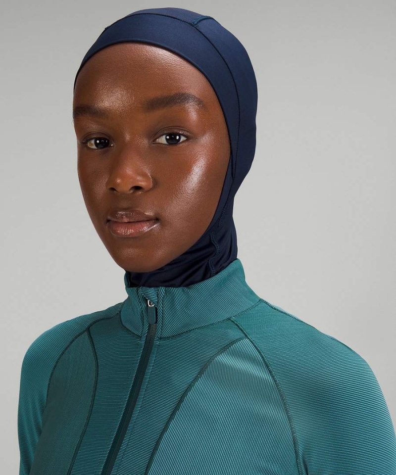 Camisa Manga Larga Lululemon Two-Tone Acanalado Correr Half Zip Mujer Verde Azules Chile | 853VIRPEC