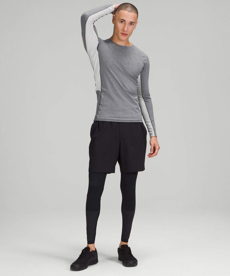 Camisa Manga Larga Lululemon Vital Drive Entrenamiento Hombre Gris Chile | 917MHJUNA