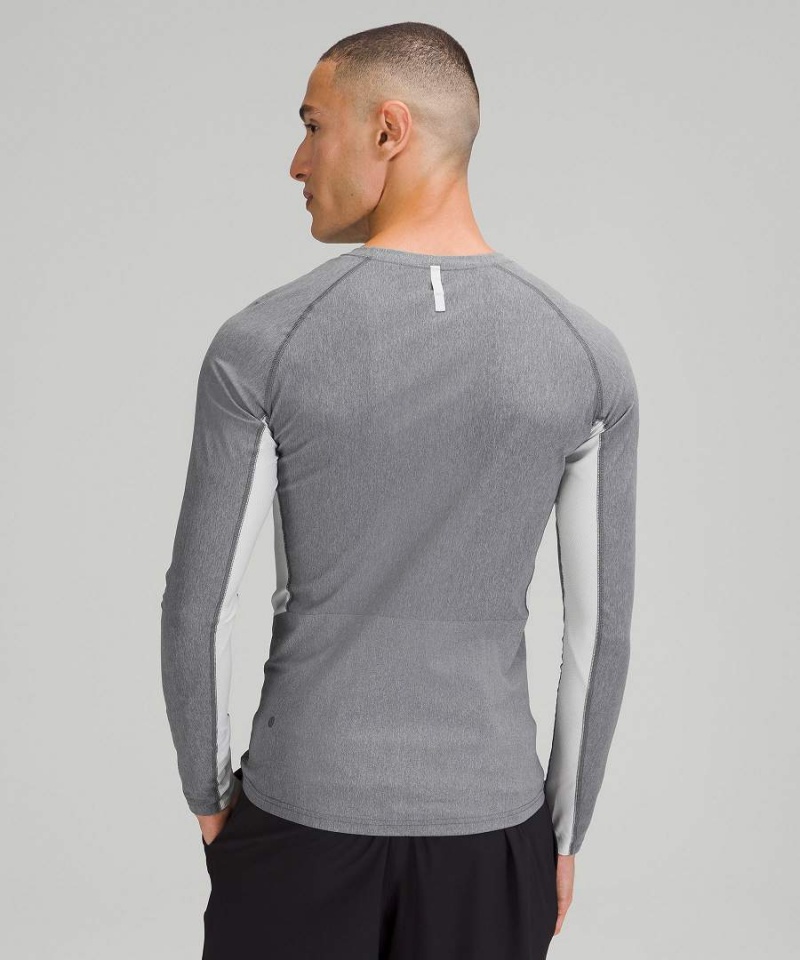 Camisa Manga Larga Lululemon Vital Drive Entrenamiento Hombre Gris Chile | 917MHJUNA