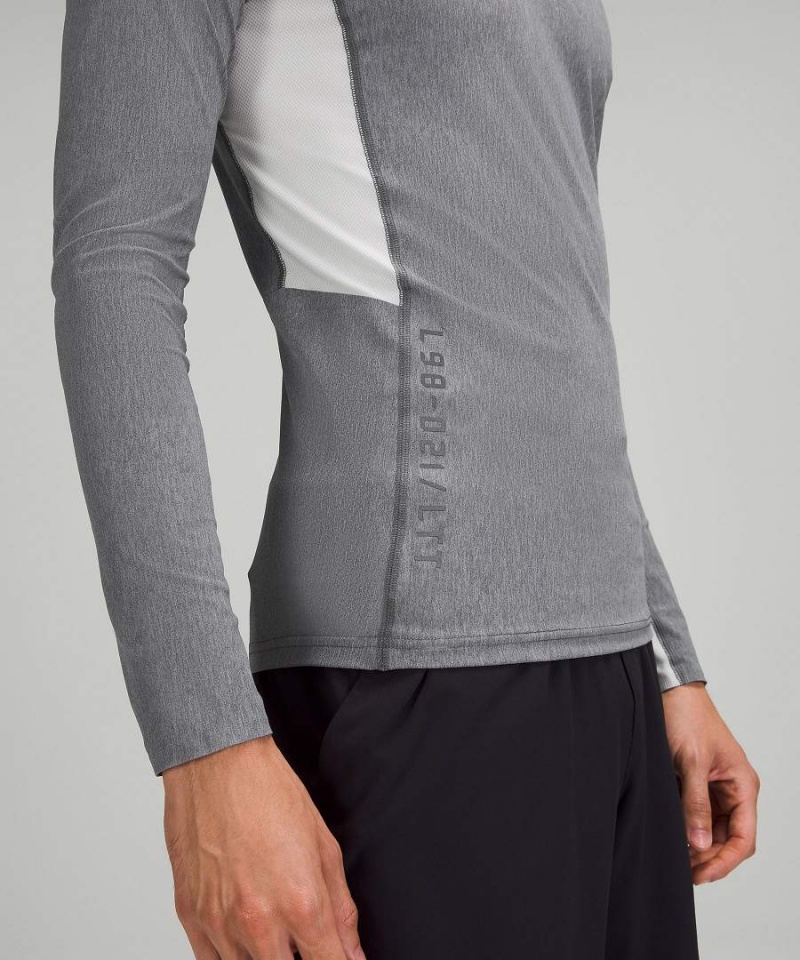 Camisa Manga Larga Lululemon Vital Drive Entrenamiento Hombre Gris Chile | 917MHJUNA