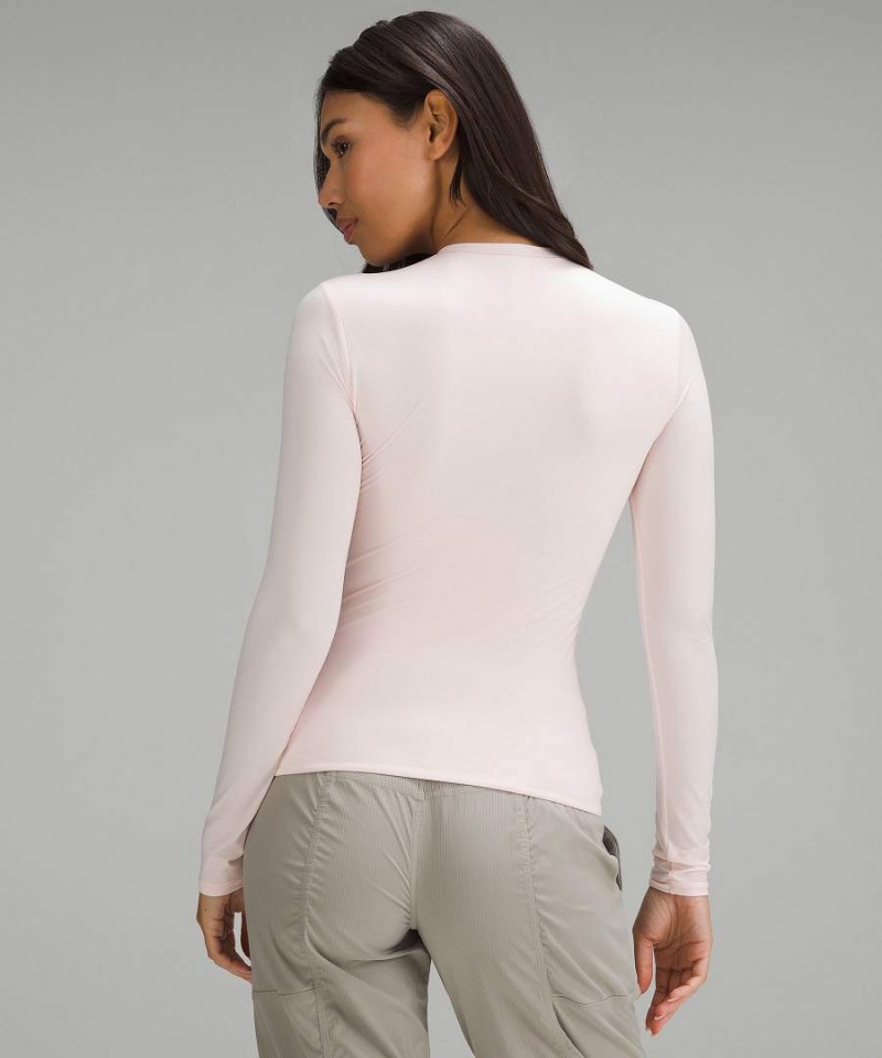 Camisa Manga Larga Lululemon Wundermost Ultra-Soft Nulu Crewneck Mujer Rojas Claro Chile | 134ELVBDZ