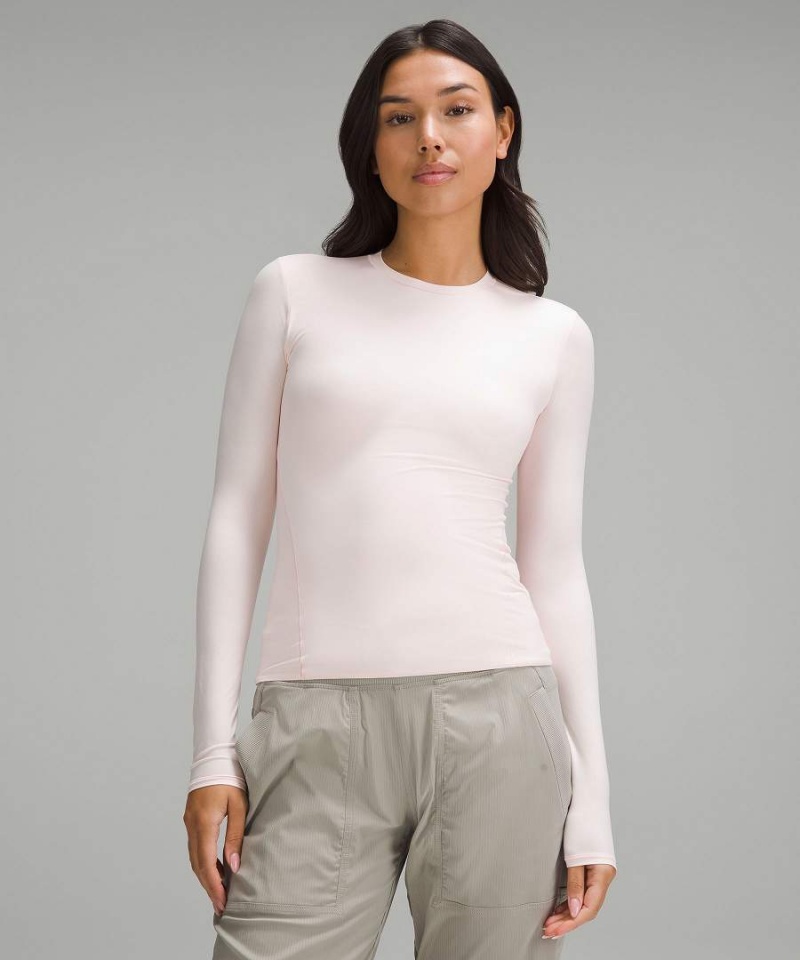 Camisa Manga Larga Lululemon Wundermost Ultra-Soft Nulu Crewneck Mujer Rojas Claro Chile | 134ELVBDZ