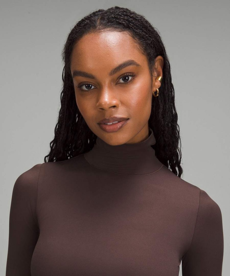 Camisa Manga Larga Lululemon Wundermost Ultra-Soft Nulu Long-Sleeve Turtleneck Mujer Azul Marino Chile | 139TPRXZY