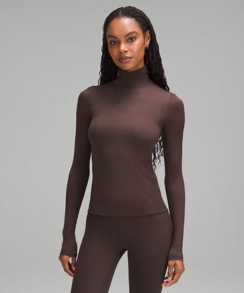 Camisa Manga Larga Lululemon Wundermost Ultra-Soft Nulu Long-Sleeve Turtleneck Mujer Azul Marino Chile | 139TPRXZY