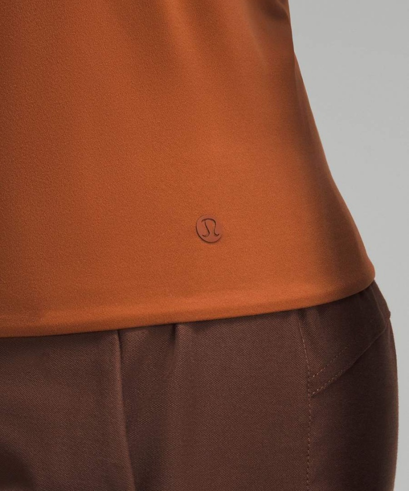 Camisa Manga Larga Lululemon Wundermost Ultra-Soft Nulu Crewneck Mujer Marrones Chile | 742XEMBAP