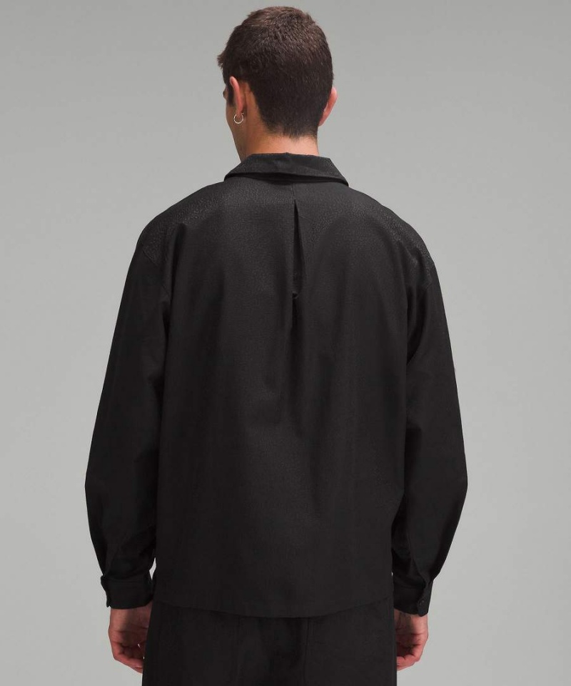 Camisa Manga Larga Lululemon lab Jacquard Button-Up Hombre Negras Chile | 739AQLGBJ