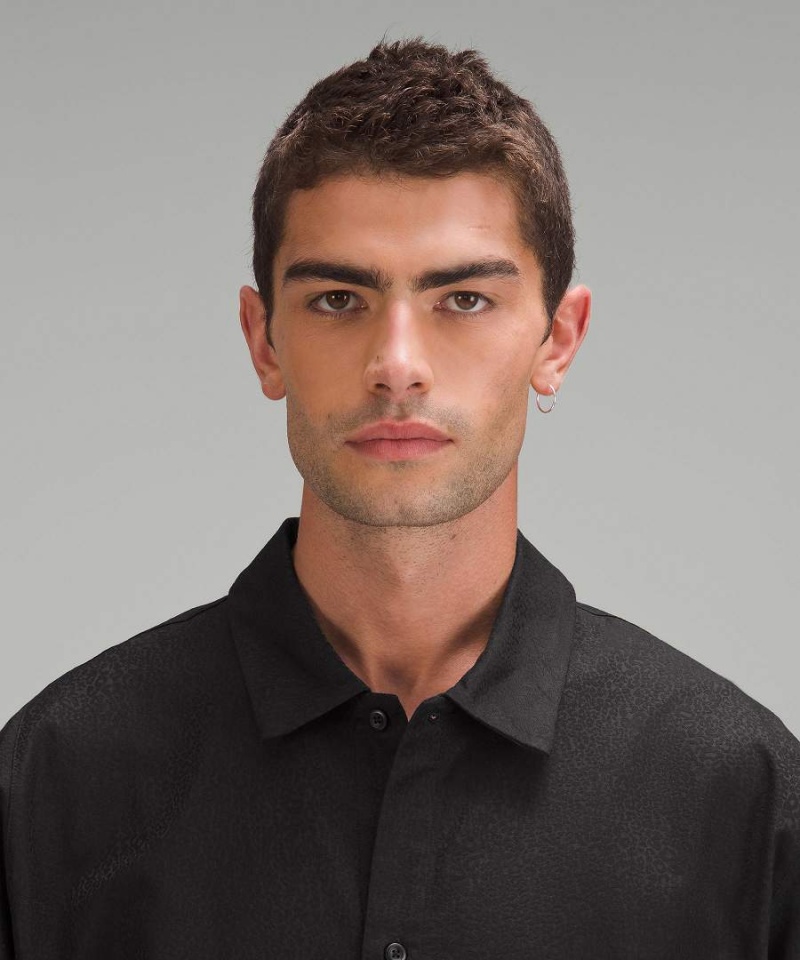 Camisa Manga Larga Lululemon lab Jacquard Button-Up Hombre Negras Chile | 739AQLGBJ
