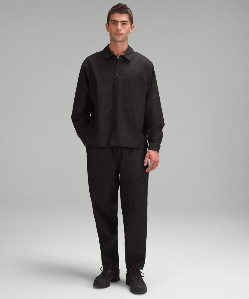 Camisa Manga Larga Lululemon lab Jacquard Button-Up Hombre Negras Chile | 739AQLGBJ