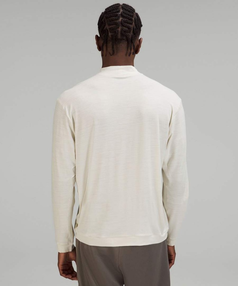 Camisa Manga Larga Lululemon lab Merino Lana-Blend Hombre Beige Blancas Chile | 591XHEZOY