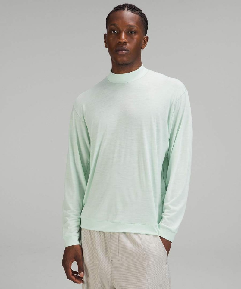 Camisa Manga Larga Lululemon lab Merino Lana-Blend Hombre Verde Chile | 920QDCXPO