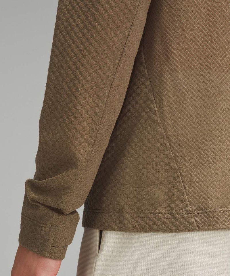 Camisa Manga Larga Lululemon lab Respirable Lana-Blend Correr Hombre Kaki Chile | 076KPFYJO
