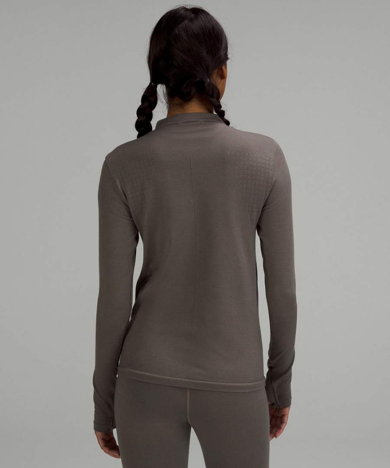 Camisa Manga Larga Lululemon lab Seamless Lana-Blend Mujer Gris Chile | 267IWLZSJ