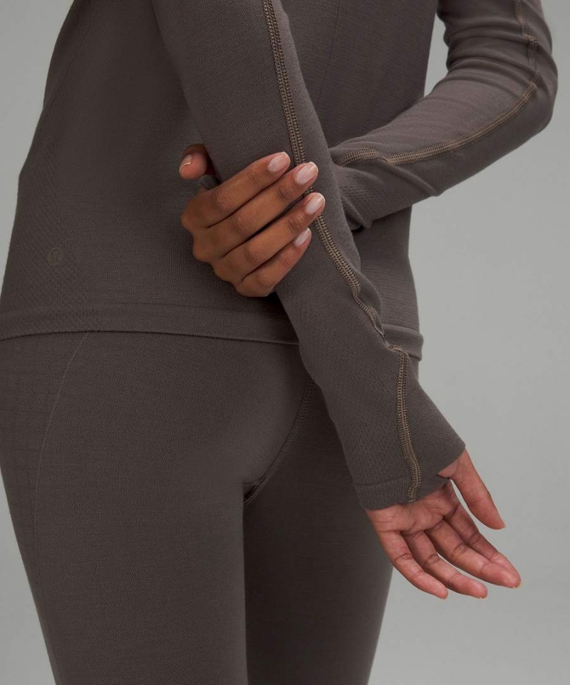 Camisa Manga Larga Lululemon lab Seamless Lana-Blend Mujer Gris Chile | 267IWLZSJ