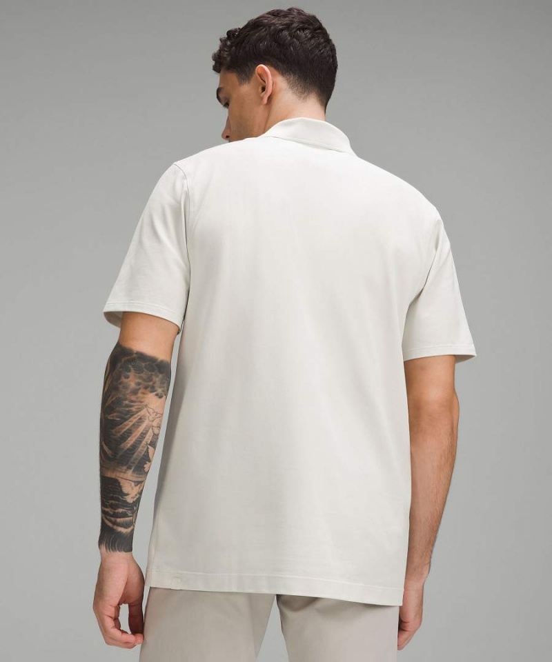 Camisa Polo Lululemon Classic-Fit Pique Corta-Sleeve Hombre Beige Chile | 850RANGSM