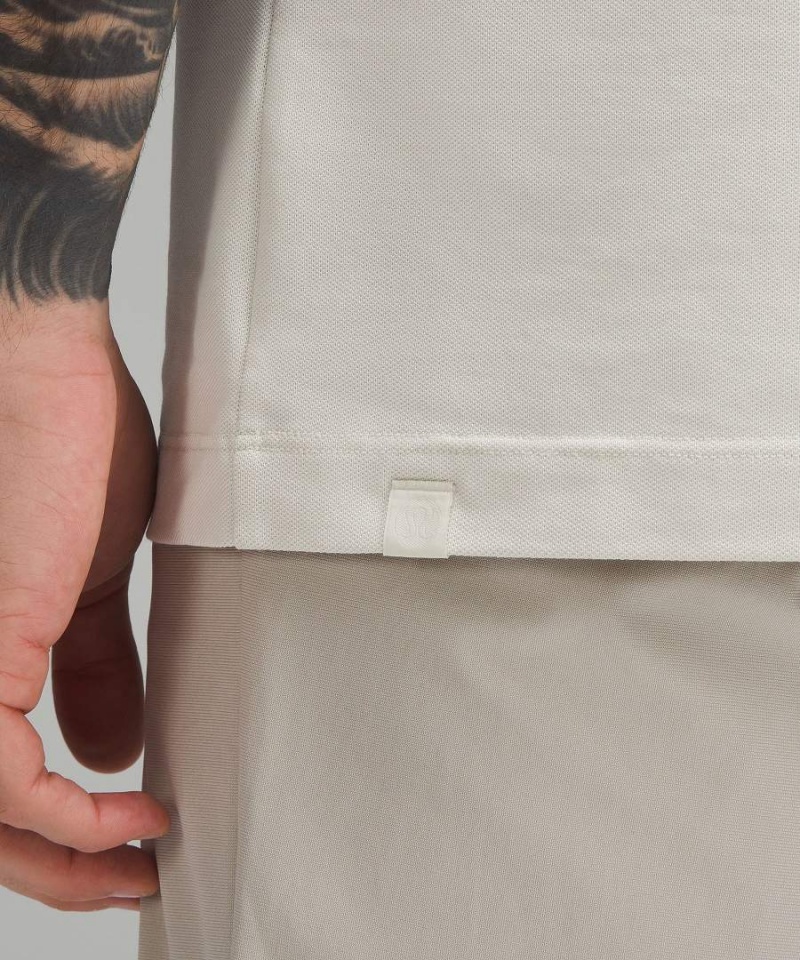 Camisa Polo Lululemon Classic-Fit Pique Corta-Sleeve Hombre Beige Chile | 850RANGSM
