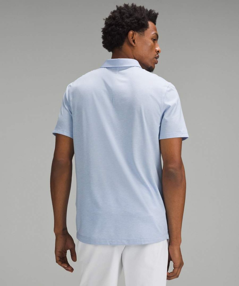 Camisa Polo Lululemon Evolution Corta-Sleeve Hombre Azules Beige Chile | 597PNMBZR