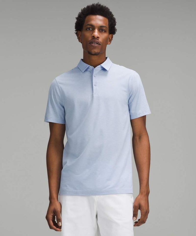 Camisa Polo Lululemon Evolution Corta-Sleeve Hombre Azules Beige Chile | 597PNMBZR