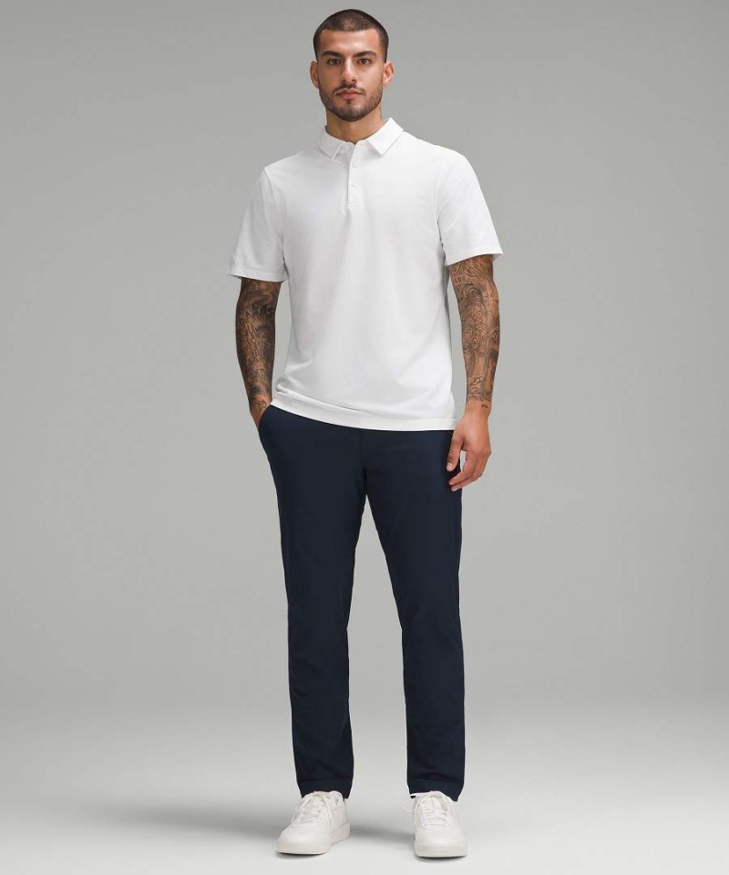 Camisa Polo Lululemon Evolution Oxford Corta-Sleeve Hombre Blancas Chile | 612TORMCB