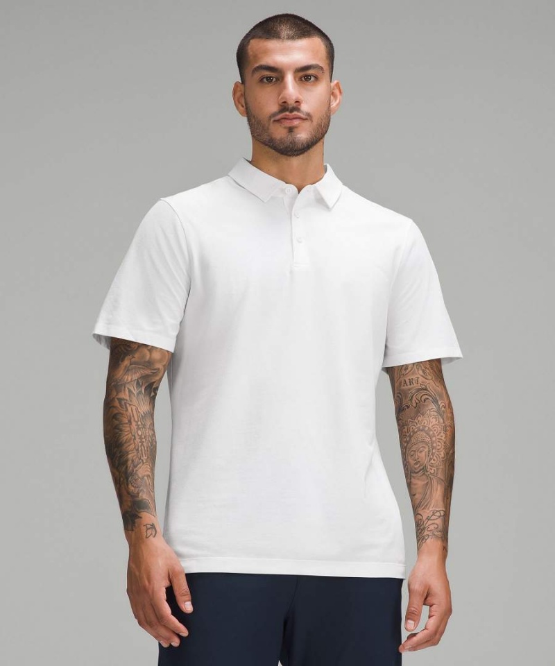 Camisa Polo Lululemon Evolution Oxford Corta-Sleeve Hombre Blancas Chile | 612TORMCB