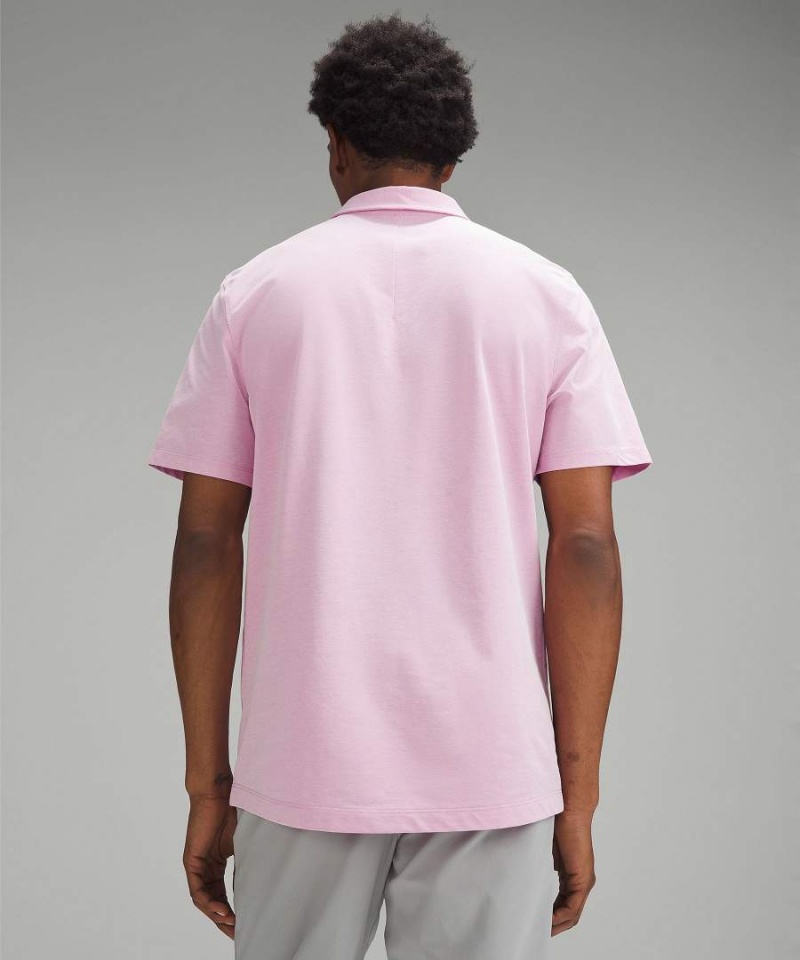 Camisa Polo Lululemon Evolution Oxford Corta-Sleeve Hombre Moradas Blancas Chile | 832TWQOFU