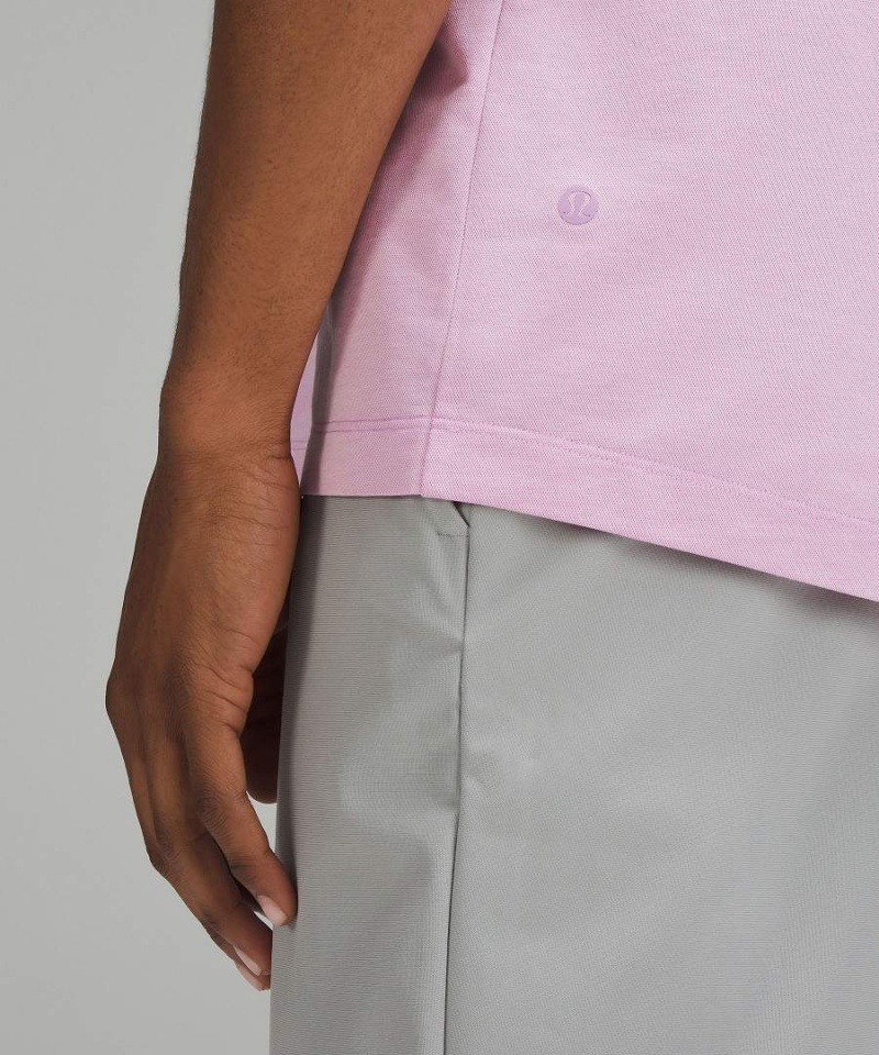 Camisa Polo Lululemon Evolution Oxford Corta-Sleeve Hombre Moradas Blancas Chile | 832TWQOFU