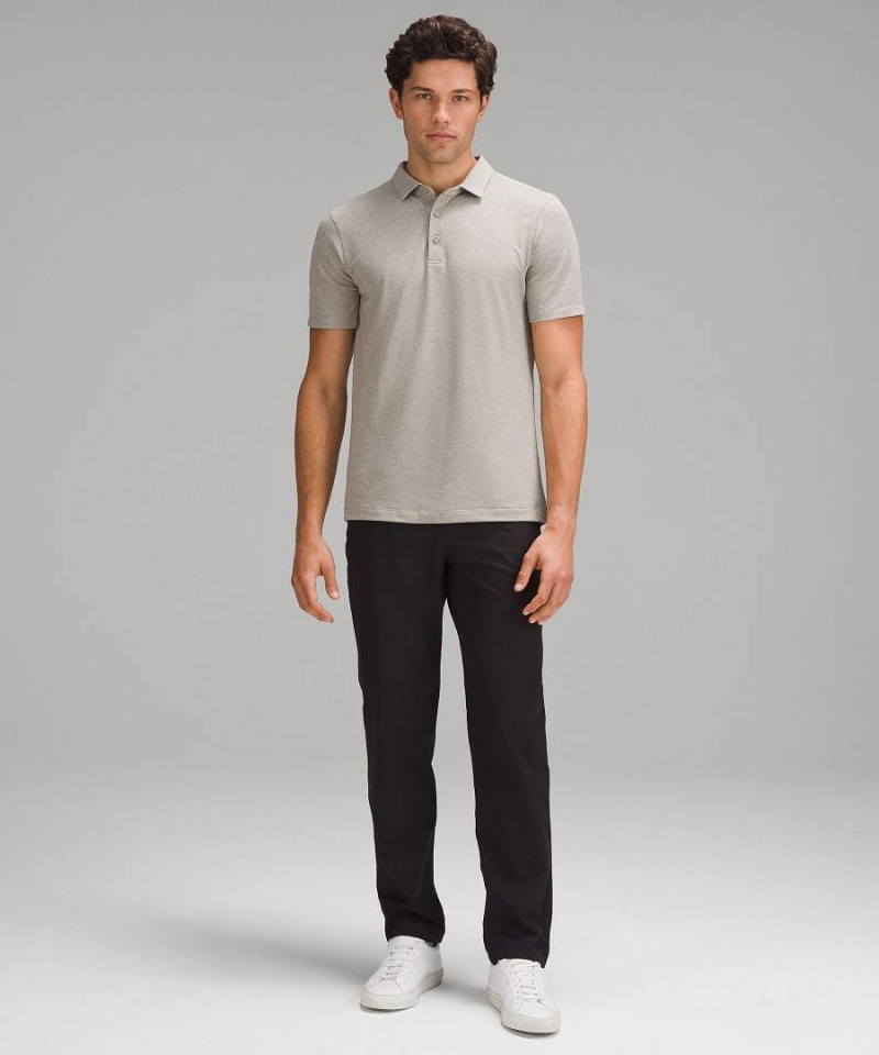 Camisa Polo Lululemon Evolution Pique Corta-Sleeve Hombre Gris Chile | 294QZMJNR