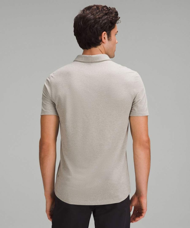Camisa Polo Lululemon Evolution Pique Corta-Sleeve Hombre Gris Chile | 294QZMJNR