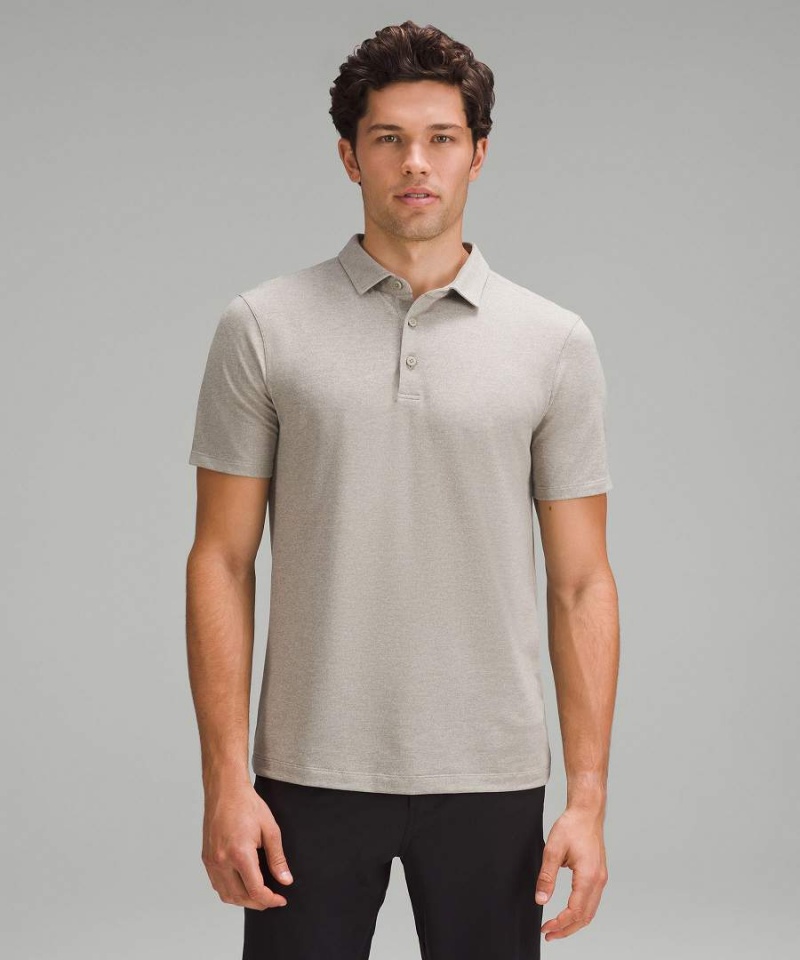 Camisa Polo Lululemon Evolution Pique Corta-Sleeve Hombre Gris Chile | 294QZMJNR