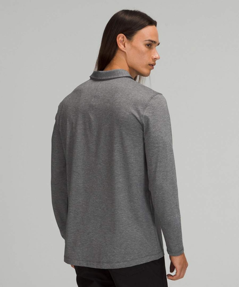 Camisa Polo Lululemon Evolution Pique Long-Sleeve Hombre Turquesa Chile | 954KHIQNC
