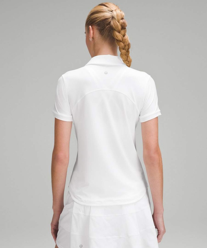 Camisa Polo Lululemon Quick-Dry Corta-Sleeve Mujer Blancas Chile | 479ZOFTSM