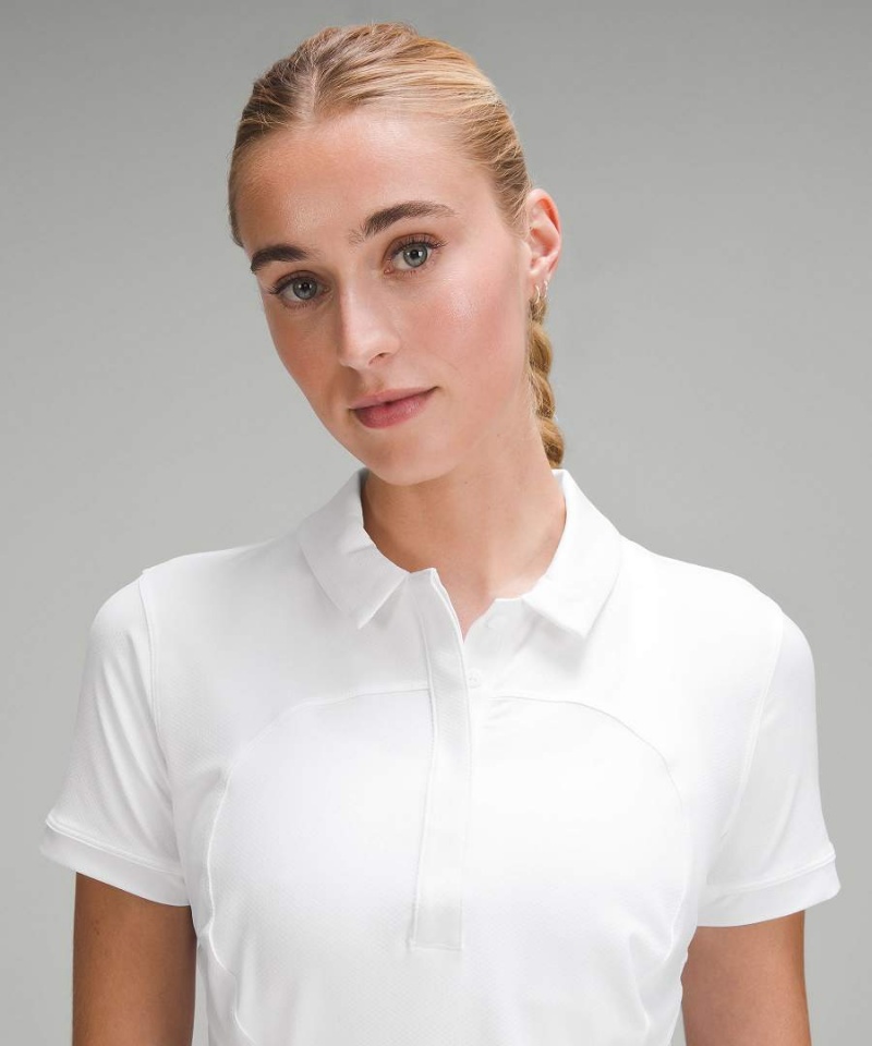 Camisa Polo Lululemon Quick-Dry Corta-Sleeve Mujer Blancas Chile | 479ZOFTSM