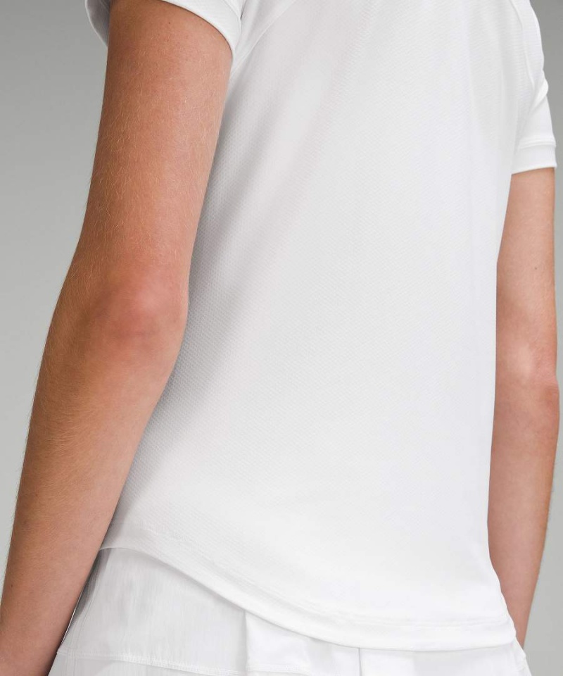 Camisa Polo Lululemon Quick-Dry Corta-Sleeve Mujer Blancas Chile | 479ZOFTSM