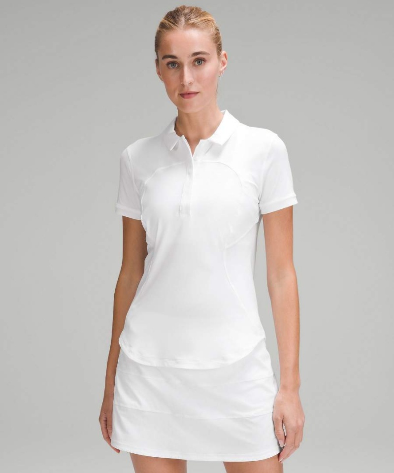 Camisa Polo Lululemon Quick-Dry Corta-Sleeve Mujer Blancas Chile | 479ZOFTSM