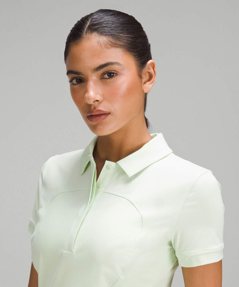 Camisa Polo Lululemon Quick-Dry Corta Sleeve Mujer Verde Chile | 034DXSGBZ