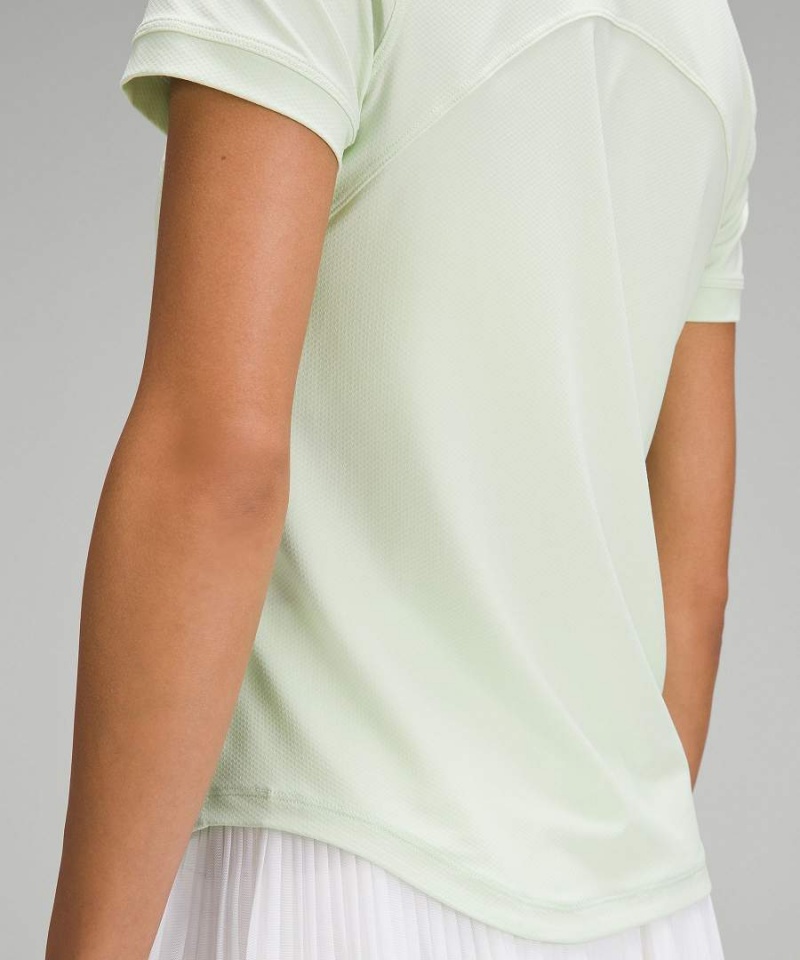 Camisa Polo Lululemon Quick-Dry Corta Sleeve Mujer Verde Chile | 034DXSGBZ