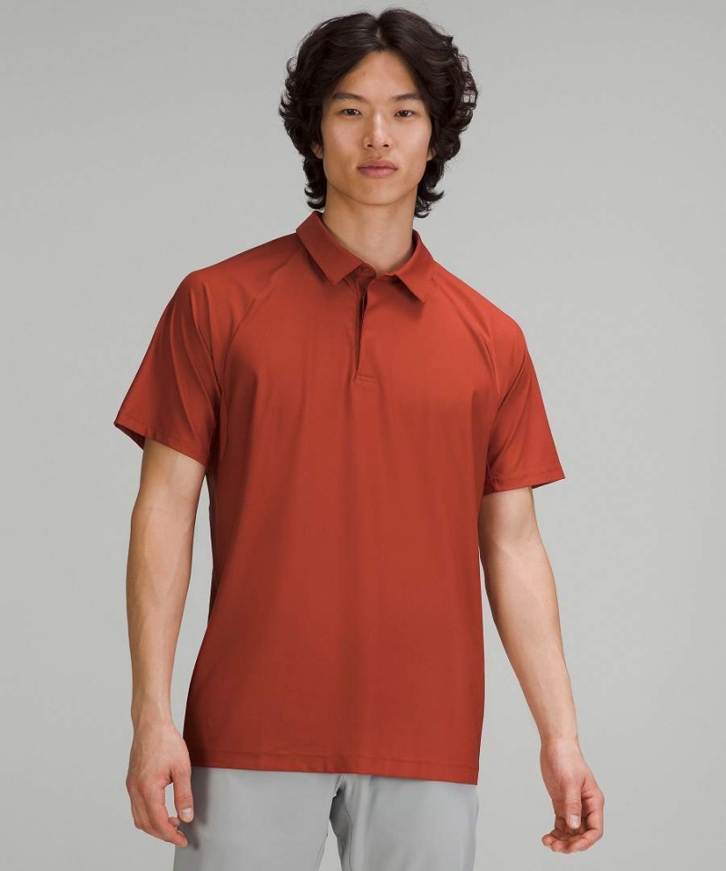 Camisa Polo Lululemon Stretch Golf Hombre Naranjas Chile | 201LZMBTY