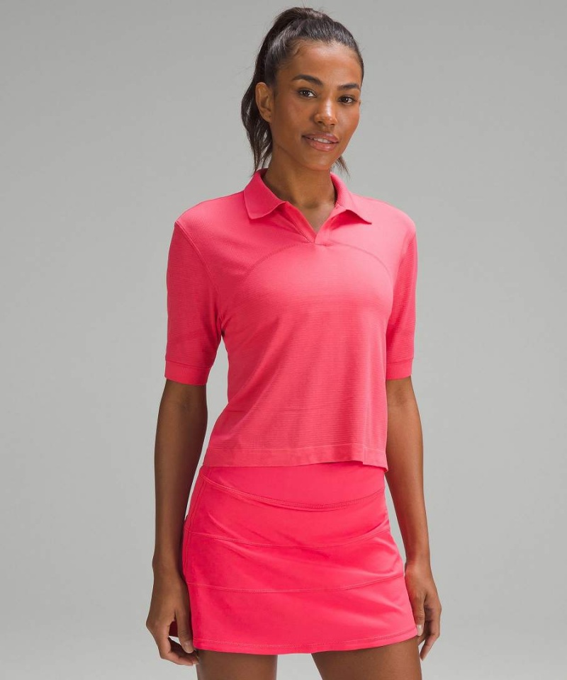 Camisa Polo Lululemon Swiftly Tech Relaxed-Fit Mujer Rojas Chile | 407JKXTPI