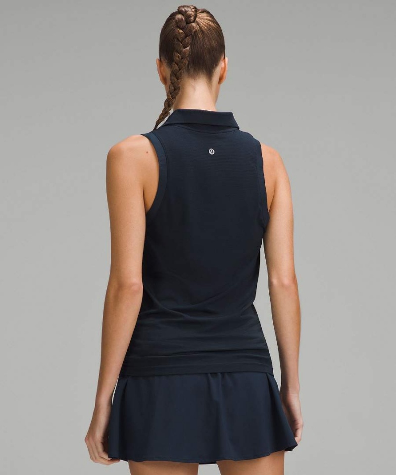 Camisa Polo Lululemon Swiftly Tech Sin Manga Mujer Azul Marino Azul Marino Chile | 349KJARUF