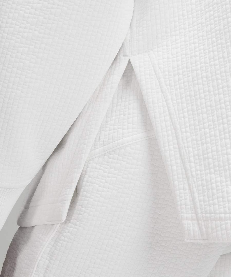 Camisa Polo Lululemon Textured Long-Sleeve Mujer Blancas Blancas Chile | 208QJIBOW