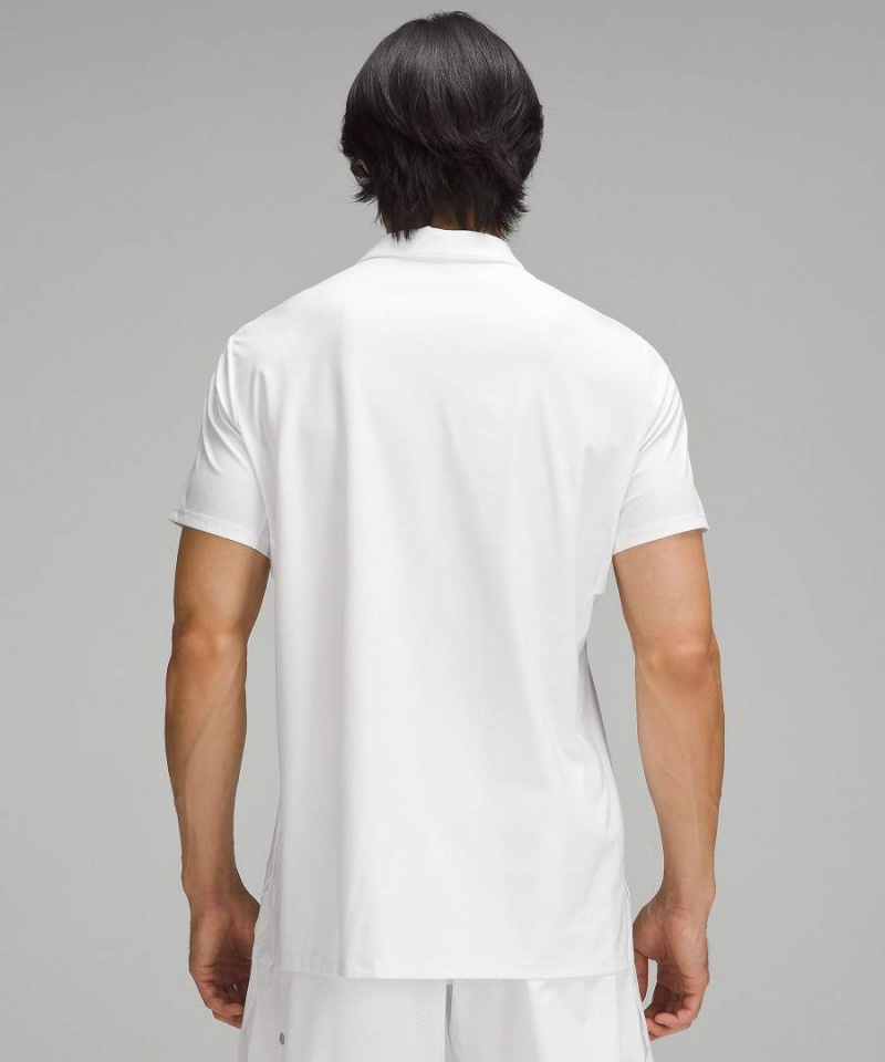 Camisa Polo Lululemon Ventilated Tenis Hombre Blancas Chile | 957BJSKXO