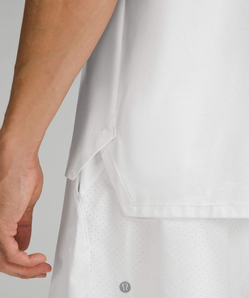 Camisa Polo Lululemon Ventilated Tenis Hombre Blancas Chile | 957BJSKXO