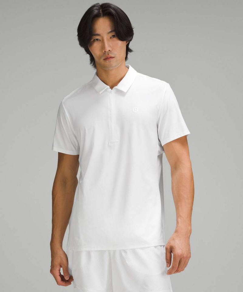 Camisa Polo Lululemon Ventilated Tenis Hombre Blancas Chile | 957BJSKXO