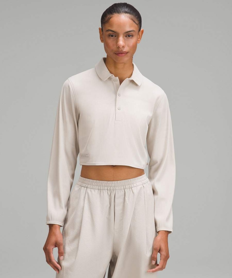 Camisa Polo Lululemon lab Cupro Cropped Long-Sleeve Mujer Gris Chile | 420YREUGQ