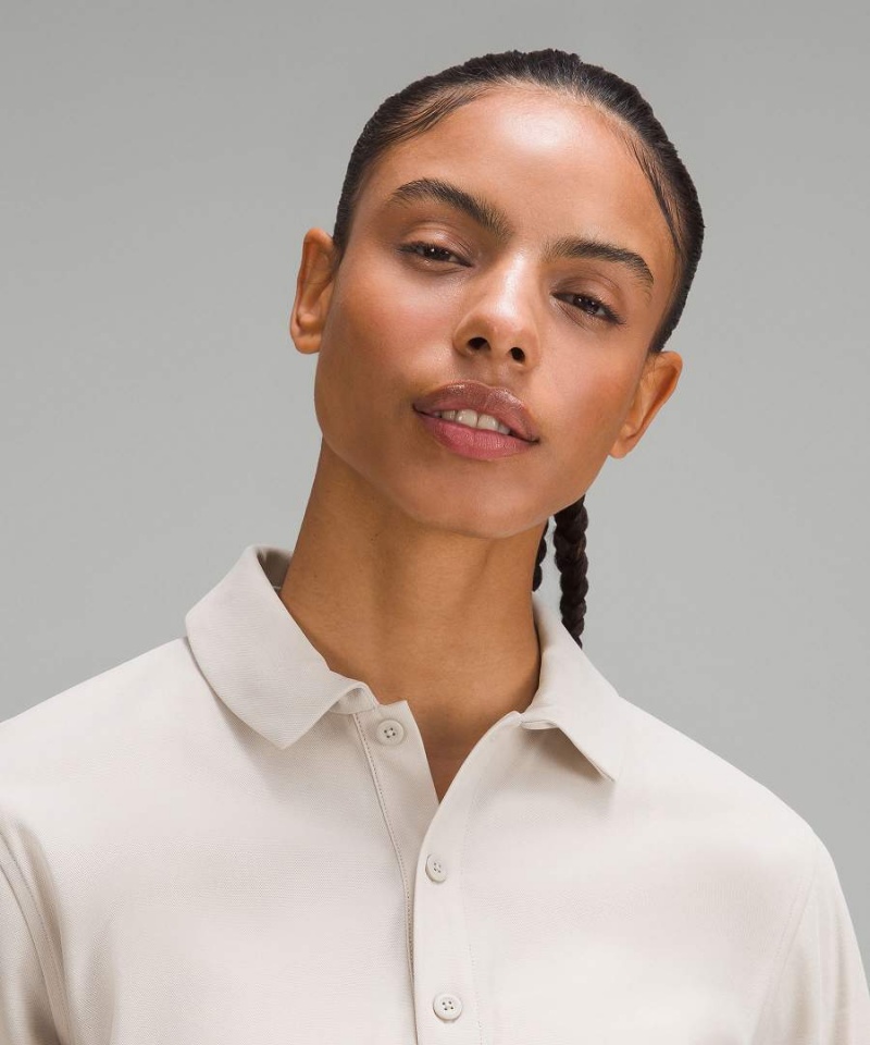 Camisa Polo Lululemon lab Cupro Cropped Long-Sleeve Mujer Gris Chile | 420YREUGQ