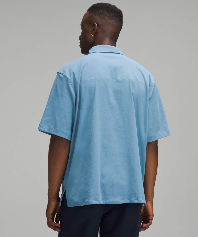 Camisas Lululemon Relaxed-Fit Corta Sleeve Button-Up Hombre Azules Chile | 902NPXOTV
