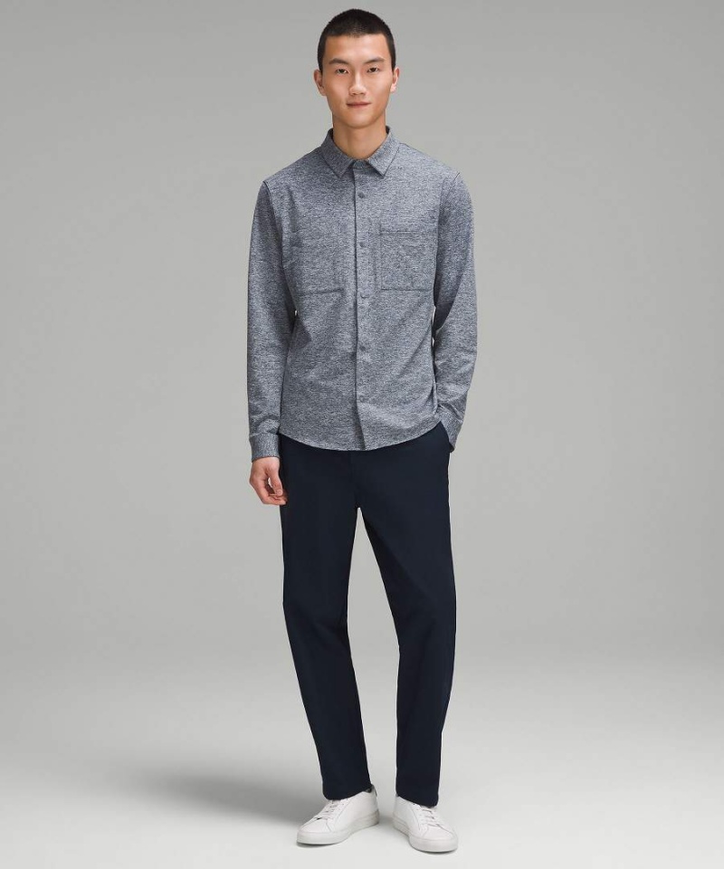 Camisas Lululemon Rulu Button-Up Hombre Azul Marino Chile | 056OUCFSD