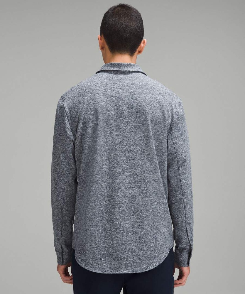 Camisas Lululemon Rulu Button-Up Hombre Azul Marino Chile | 056OUCFSD