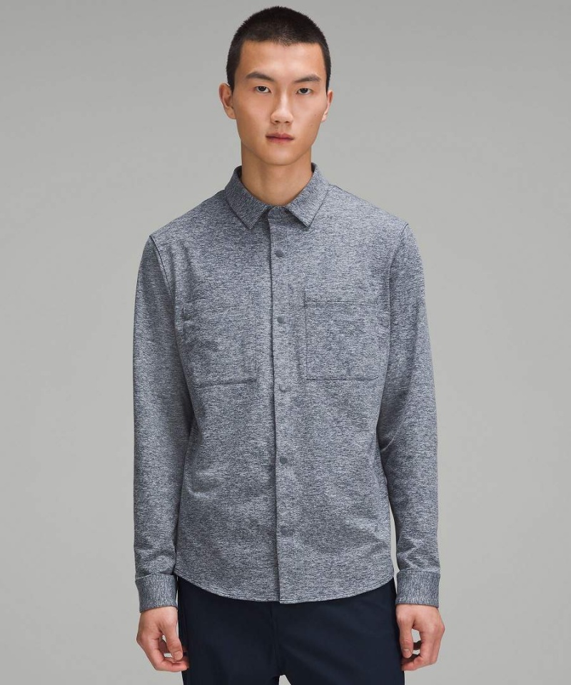 Camisas Lululemon Rulu Button-Up Hombre Azul Marino Chile | 056OUCFSD