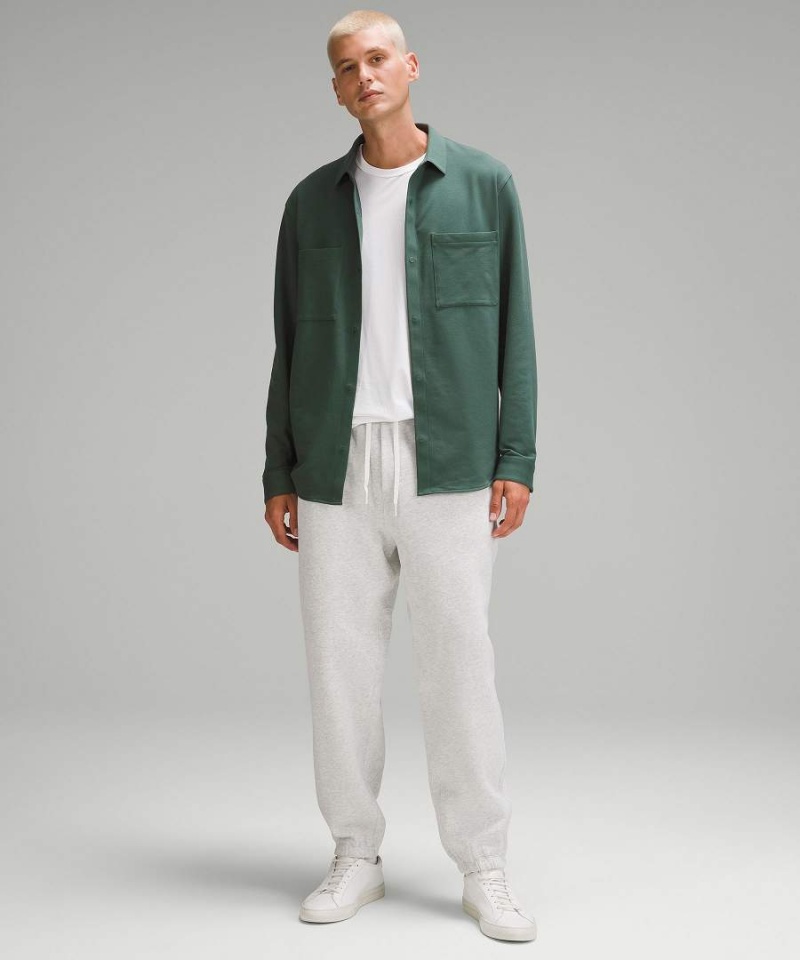 Camisas Lululemon Soft Knit Overshirt French Terry Hombre Verde Oscuro Chile | 273TXCBIK