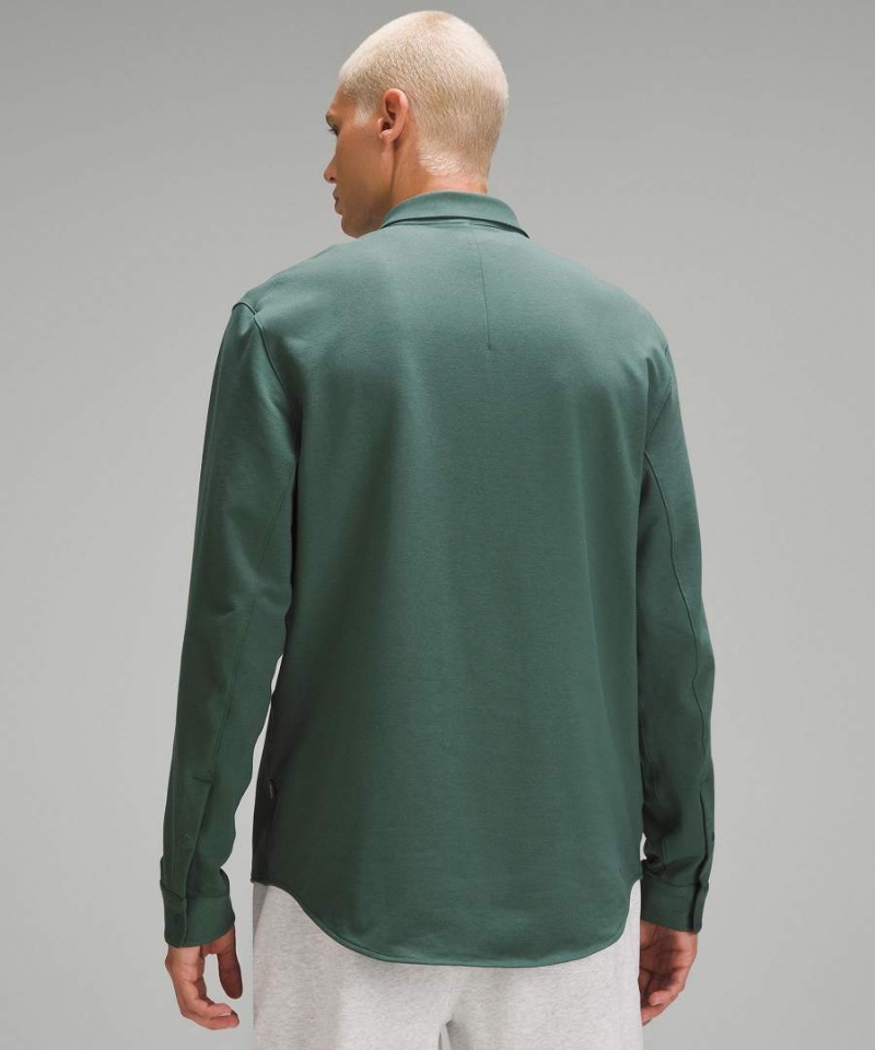 Camisas Lululemon Soft Knit Overshirt French Terry Hombre Verde Oscuro Chile | 273TXCBIK
